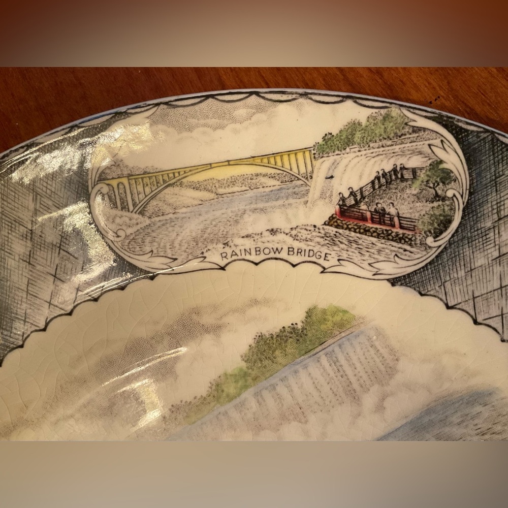 Staffordshire Niagara Falls Plate - Picture 7 of 14